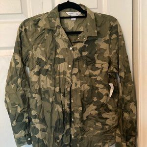 Camo button down